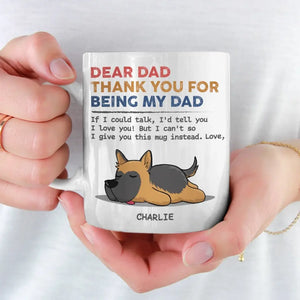 Je t'aime jour après jour - Mug personnalisé pour chien - Cadeau pour les propriétaires et les amoureux des animaux