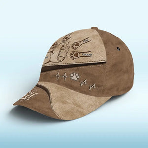 Les chiens laissent des empreintes de pattes sur nos cœurs ! Casquette personnalisée pour chien, casquette classique à imprimé intégral ! Cadeau pour la fête des pères, pour les propriétaires d'animaux et les amoureux des animaux.