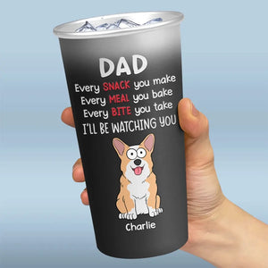 Vous savez que j'adore les collations - Gobelet personnalisé en aluminium à couleur changeante pour chien - Cadeau pour les propriétaires d'animaux et les amoureux des animaux