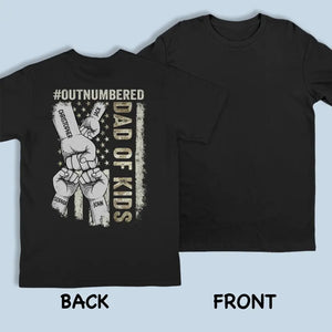 Papa d'enfants - T-shirt unisexe personnalisé imprimé au dos pour la famille, sweat à capuche, sweat-shirt - Fête des pères, cadeau pour papa