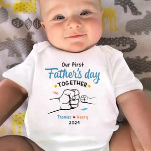 Le plus grand miracle de la vie enveloppé dans une couverture - Body bébé personnalisé pour la famille - Cadeau de fête des pères, cadeau de baby shower, cadeau pour le premier papa