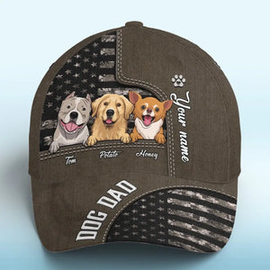 Le chien est le sujet idéal pour un portrait - Chapeau personnalisé pour chien, casquette classique à imprimé intégral - Fête des pères, cadeau pour les propriétaires d'animaux et les amoureux des animaux