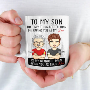 Le meilleur ami d'un garçon est sa mère - Mug personnalisé pour la famille - Fête des pères, cadeau pour fils