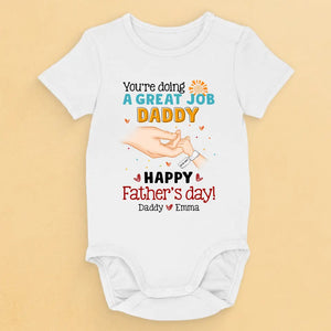 Un nouveau chapitre commence avec votre premier cri - Body bébé personnalisé en famille - Cadeau pour la fête des pères, baby shower, premier papa