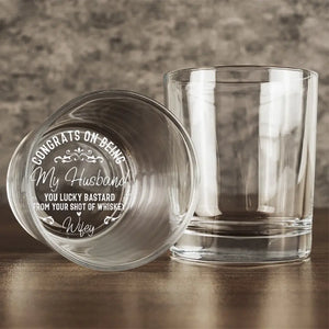 Félicitations pour être devenu mon petit ami - Verre à whisky personnalisé pour couple - Cadeau pour mari et femme, anniversaire
