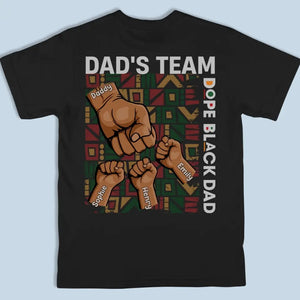 Une équipe avec vous - T-shirt unisexe personnalisé imprimé au dos pour la famille, sweat à capuche, sweat-shirt - Fête des pères, cadeau pour papa, grand-père