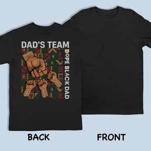 Une équipe avec vous - T-shirt unisexe personnalisé imprimé au dos pour la famille, sweat à capuche, sweat-shirt - Fête des pères, cadeau pour papa, grand-père