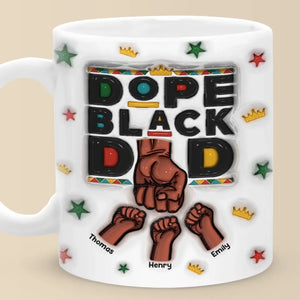 Tu es le meilleur pour notre famille - Mug personnalisé avec effet gonflé en 3D - Cadeau pour la fête des pères, papa, grand-père