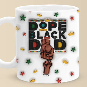 Tu es le meilleur pour notre famille - Mug personnalisé avec effet gonflé en 3D - Cadeau pour la fête des pères, papa, grand-père