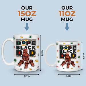 Tu es le meilleur pour notre famille - Mug personnalisé avec effet gonflé en 3D - Cadeau pour la fête des pères, papa, grand-père