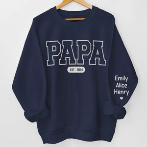 Mon père a eu une profonde influence sur moi - Sweat-shirt brodé personnalisé en famille - Fête des pères, cadeau pour papa, grand-père