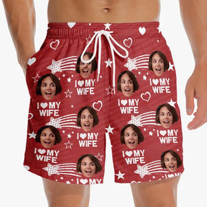 Custom Photo Everyone Knows That You Are Mine - Funny Personalized Custom Tropical Hawaiian Aloha Men Beach Shorts - Summer Vacation Gift, Birthday Party Gift For Husband