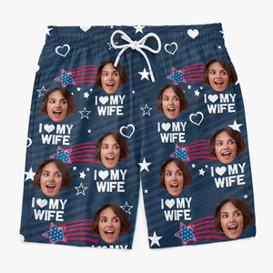 Custom Photo Everyone Knows That You Are Mine - Funny Personalized Custom Tropical Hawaiian Aloha Men Beach Shorts - Summer Vacation Gift, Birthday Party Gift For Husband