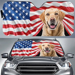 Photo personnalisée « La route du cœur est pavée d'empreintes de pattes » - Pare-soleil de pare-brise de voiture personnalisé pour chien et chat, protection de fenêtre de voiture - Cadeau pour propriétaires d'animaux et amoureux des animaux