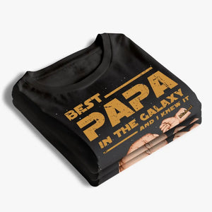 Meilleur papa de la galaxie et je le savais - T-shirt unisexe personnalisé pour la famille, sweat à capuche, sweat-shirt - Fête des pères, cadeau pour papa, grand-père