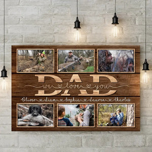 Photo personnalisée « N'oublie jamais que je t'aime » - Toile horizontale personnalisée pour la famille - Cadeau pour la fête des pères