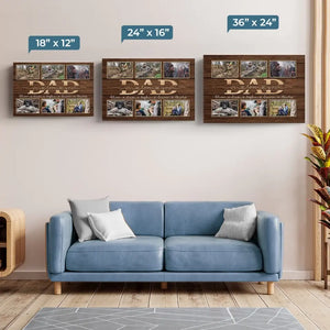 Photo personnalisée « N'oublie jamais que je t'aime » - Toile horizontale personnalisée pour la famille - Cadeau pour la fête des pères