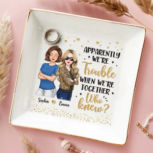 Pour l'amitié, chaque fardeau est léger - Plat à bijoux personnalisé Bestie - Cadeau pour meilleures amies, meilleures amies, sœurs