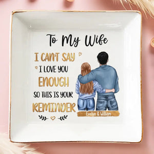 À la découverte des lieux que j'aime avec mon amour - Plat à bijoux personnalisé pour couple - Cadeau pour mari et femme, anniversaire