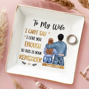 À la découverte des lieux que j'aime avec mon amour - Plat à bijoux personnalisé pour couple - Cadeau pour mari et femme, anniversaire