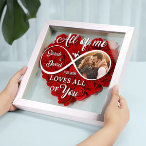 Photo personnalisée : Aimer, c'est brûler, c'est être en feu - Boîte à fleurs personnalisée pour couple - Cadeau pour mari et femme, anniversaire