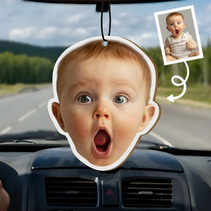 Photo personnalisée « Conduisez en toute sécurité, je t'aime » – Désodorisant de voiture personnalisé pour la famille – Cadeau pour les membres de la famille