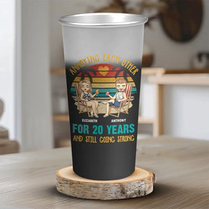 Mon compagnon de voyage préféré - Tasse personnalisée en aluminium changeant de couleur - Cadeau pour mari et femme, anniversaire