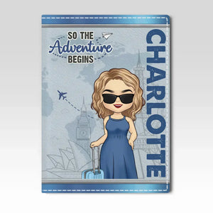Vivez sans excuses, voyagez sans regrets ! Étui de passeport personnalisé, porte-passeport, cadeau de vacances, cadeau pour les amoureux du voyage d'aventure.
