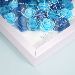 J'ai trouvé celui que mon âme aime - Coffret à fleurs personnalisé pour couple - Cadeau pour mari et femme, anniversaire