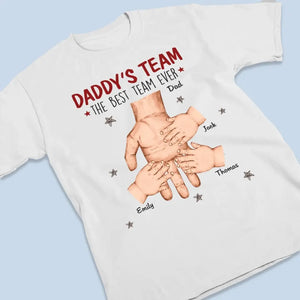 Ensemble, nous formons la meilleure équipe de tous les temps Papa - T-shirt unisexe personnalisé pour la famille, sweat à capuche, sweat-shirt - Fête des pères, cadeau pour papa, grand-père