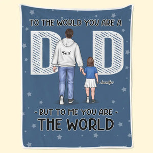 Pour nous, vous êtes le monde - Couverture familiale personnalisée - Fête des pères, cadeau pour papa