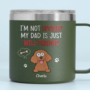 Les animaux de compagnie sont notre famille préférée - Gobelet personnalisé en acier inoxydable de 14 oz avec poignée pour chien et chat - Cadeau pour les propriétaires et les amoureux des animaux