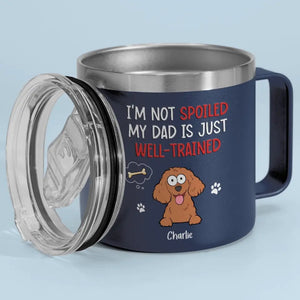Les animaux de compagnie sont notre famille préférée - Gobelet personnalisé en acier inoxydable de 14 oz avec poignée pour chien et chat - Cadeau pour les propriétaires et les amoureux des animaux
