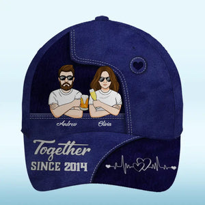Les bonnes choses de la vie sont meilleures avec vous - Chapeau personnalisé pour couple, casquette classique à imprimé intégral - Cadeau pour mari et femme, anniversaire