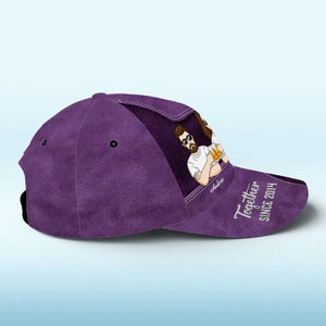 Les bonnes choses de la vie sont meilleures avec vous - Chapeau personnalisé pour couple, casquette classique à imprimé intégral - Cadeau pour mari et femme, anniversaire