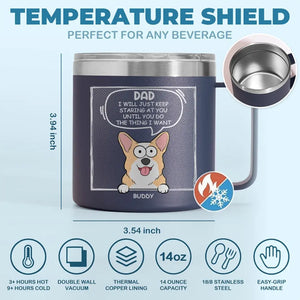 Les amis à fourrure sont les meilleurs amis du monde ! Gobelet personnalisé en acier inoxydable de 396 ml avec poignée pour chien et chat ! Cadeau idéal pour les propriétaires et les amoureux des animaux.