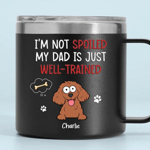 Les animaux de compagnie sont notre famille préférée - Gobelet personnalisé en acier inoxydable de 14 oz avec poignée pour chien et chat - Cadeau pour les propriétaires et les amoureux des animaux