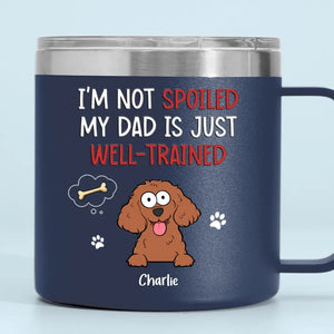 Les animaux de compagnie sont notre famille préférée - Gobelet personnalisé en acier inoxydable de 14 oz avec poignée pour chien et chat - Cadeau pour les propriétaires et les amoureux des animaux