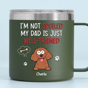 Les animaux de compagnie sont notre famille préférée - Gobelet personnalisé en acier inoxydable de 14 oz avec poignée pour chien et chat - Cadeau pour les propriétaires et les amoureux des animaux