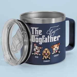 Nous vous adressons un grand merci tous les jours ! Gobelet personnalisé en acier inoxydable de 14 oz avec poignée pour chien ! Cadeau idéal pour les propriétaires et les amoureux des animaux.
