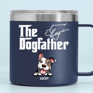 Nous vous adressons un grand merci tous les jours ! Gobelet personnalisé en acier inoxydable de 14 oz avec poignée pour chien ! Cadeau idéal pour les propriétaires et les amoureux des animaux.