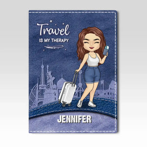 Tout ce que je veux, c'est aimer un passeport - Étui de passeport personnalisé, porte-passeport - Cadeau de vacances, cadeau pour les amateurs de voyages d'aventure