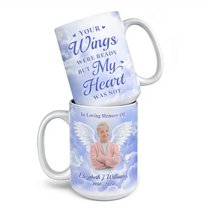 Photo personnalisée : pas un jour ne passe sans que vous ne nous manquiez ! Mug personnalisé commémoratif ! Cadeau de condoléances pour les membres de la famille