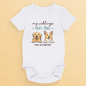 Mon frère a des pattes - Body bébé personnalisé avec chien - Cadeau de naissance, cadeau pour les propriétaires d'animaux et les amoureux des animaux