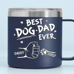 Au papa le plus adorable que je connaisse - Gobelet personnalisé en acier inoxydable de 14 oz avec poignée pour chien et chat - Cadeau pour propriétaires et amoureux des animaux
