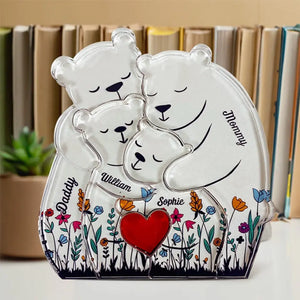 La famille n'est pas une chose importante, c'est tout - Puzzle d'art acrylique personnalisé en forme de famille - Sculptures d'animaux en acrylique, ornements de table en sculpture acrylique, décor sculpté - Cadeau pour les membres de la famille