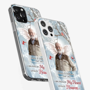 Photo personnalisée : les braves peuvent tomber, mais ne jamais céder – Coque de téléphone transparente personnalisée commémorative – Cadeau de condoléances pour les membres de la famille