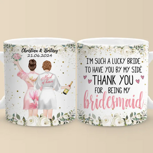 Célébrer l'amour avec mes proches - Mug personnalisé pour meilleure amie - Cadeau de mariage, cadeau de demoiselle d'honneur pour meilleures amies, meilleures amies, sœurs
