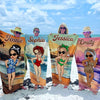 L'été est la saison des aventures ludiques entre amis - Serviette de plage personnalisée Bestie - Cadeau de vacances d'été, cadeau de fête d'anniversaire à la piscine pour meilleures amies, meilleures amies, sœurs