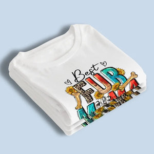« Fur Mama Life Is The Best Life » – T-shirt, sweat à capuche et sweat-shirt unisexe personnalisé pour chien et chat – Cadeau pour propriétaires et amoureux des animaux